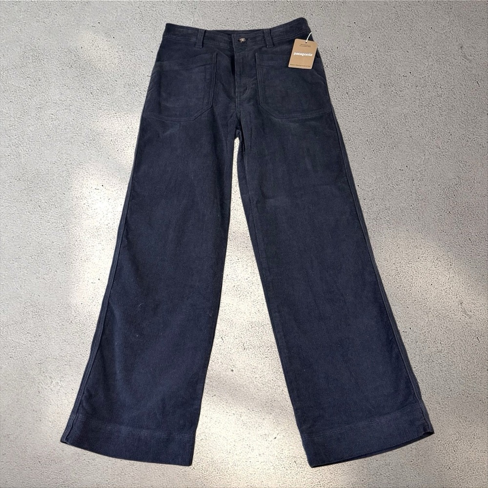 NWT Patagonia Women's Wide Leg Corduroy Pants Smolder Blues‎ Sz 4